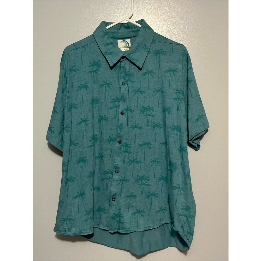 Trunks surf and swim Palmetto tree button down shirt size XL